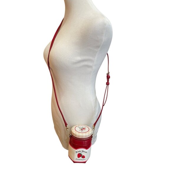 Kate Spade Red Strawberry Jam Jar Crossbody Bag | Gold Hardware - Picture 1 of 8